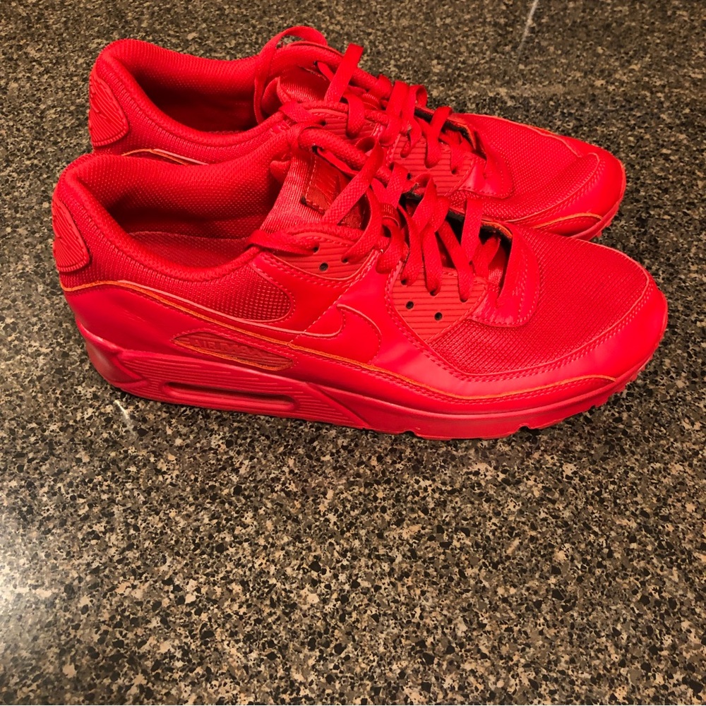 Nike Air Max 90 ALL RED Mens Sneakers